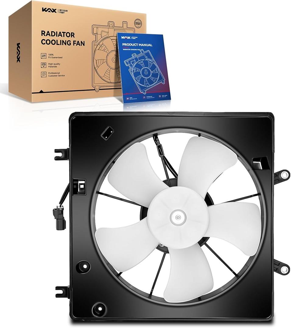 KAX Engine Radiator Cooling Fan, Compatible with 2004-2008 TL, Replace # 19030RDAA02, 620248, 19020P8FA01, 19015RDAA01, 19030RDAA01