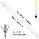 6 PK 32inch Bowfishing Arrows Luminous with Broadheads & Safty Slides