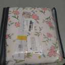 Floral Duvet Cover Queen Size Blue Pink Flowers Printed Reversible Bedding Set Soft Breathable Garden Flower Botanical Cottagecore Comforter Cover Set with Zipper Closure and 2 Pillowcases