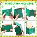 12 Pcs Wooden Dumpster Fire Pencil Holders with Motivational Flame Shaped Cards, Funny DIY Desk Organizer Bulk Office Emotional Christmas Gifts for Coworkers Teachers Nurses (Green)