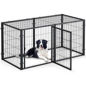 LURIVA Large Dog Crate, 48" L x 28" H, Dog Cage, Dog Kennel, Big Dog Crate for Small Medium Large Dogs, Puppy Dog Playpen, Pet Cage, Pet Playpen Yard, Indoor Outdoor, XL