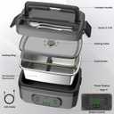 Cordless Electric Lunch Box with 24000mAh Battery, Self Heating Lunch Box with Timer & Delay Start, 1.6L Portable Food Warmer for Work, Truck Drivers & Outdoor Use