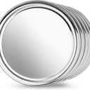 New Star Foodservice Restaurant-Grade Aluminum Pizza Pan/Tray, Wide Rim, 12 Inch, Pack of 6