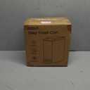 Cesun Small Bathroom Trash Can with Lid Soft Close, Step Pedal, 6 Liter / 1.6 Gallon Stainless Steel Slim Garbage Can for Bedroom, Diaper Waste Basket with Removable Inner Bucket (White)