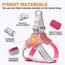 COODEO Anti-Pull Dog Harness with Reflective Strips & Breathable Padding & Anti-Escape Design, Quick Adjustable Dogs Training & Walking (Pink, XS)