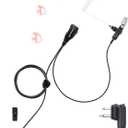 Commountain CLS1410 CLS1110 Earpiece with PTT/Mic for Motorola Walkie Talkies Radios DTR550 DTR700 RDU4100 RDU4160D RMU2040 RMU2080D RMU2080 DLR1020, CLS 1410 CLS 1110, Acoustic Tube Headset, 2 Pin
