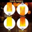 BLUEYE 2Packs Rechargeable Flame Light Bulbs,Remote Control,3 Timer,5V/1A Charging,Flickering Fire Effect,Gravity for Upside Down,Flameless Candles for Halloween Christmas Home Decor,Non-Hardwired