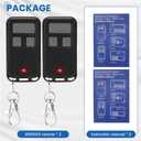 2 for Liftmaster Chamberlain Craftsman Garage Door Opener Remote 890Max 893MAX 893LM 371LM 373LM G953EV-P2, Key Chain Garage Door Opener Remote for Purple Red Yellow Orange Green Learn Buttons
