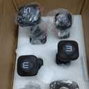 Tone Fitness Neoprene Dumbbell Set with Storage Rack  Non-Slip, Anti-Roll Hand Weights for Home Gym Workouts | 20 lb, 32 lb, & 50 lb Options (Black)