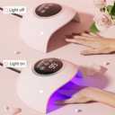 LadyMisty 72W UV LED Nail Lamp, 2026 New Upgrade UV Light for Gel Nails with 18 Beads, 3 Timer Nail Dryer, LCD Display, Auto Sensor, Professional Nail Lamps for Gel Polish Best Gifts, Pink Lamp