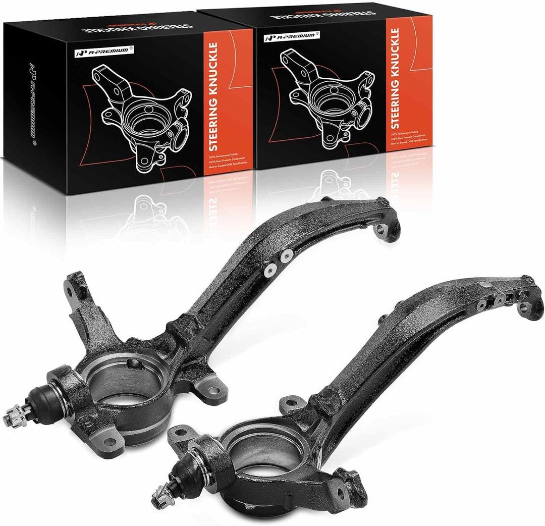 A-Premium 2 x Front Suspension Steering Knuckle with Ball Joint Compatible with Honda Accord 2003-2007 & Acura TSX 2004-2008, 2.4L 3.0L