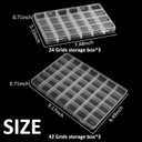 6 PCS Bead Organizer, Small Compartment Organizer Box Charm Plastic Jewelry Storage Container, 24 Grids, 42 Grids, 3 Each