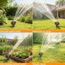 Upgraded Adjustable Oscillating Sprinkler, 16 Mini Turbine, Wide Area Coverage, Heavy-Duty Triangular Bracket Compatible for Lawn Yard Garden Watering