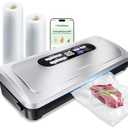 Vacuum Sealer Machine with AirLock ProSeal System, 10-in-1 Vacuum Sealer for Food, Moist/Dry Sealing Modes, Compact Design with Digital Timer, Built-in Cutter & Roll Storage, Stainless Steel