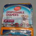 Simple Solution Disposable Dog Diapers, Female Dog Diapers, Puppy Potty Training, Incontinence and Heat Cycle Protection, Large Diapers for Dogs, 18-27 Inch Waist, 30 Count