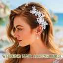 JAKAWIN Bridal Hair Comb Rhinestone Headpiece Wedding Hair Accessories Silver Hair Clip for Women (A Silver)
