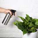 Fdit Stainless Steel Hand Pressing Watering Can with Spray Nozzle (550ml)