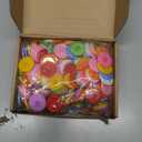 Taiyin 400 Pcs Big Bright Buttons Craft 1.2 Inch Kids Vivid Colors Large Buttons Plastic Assorted Cute Shape Colorful Toys for Arts, Crafts DIY Projects