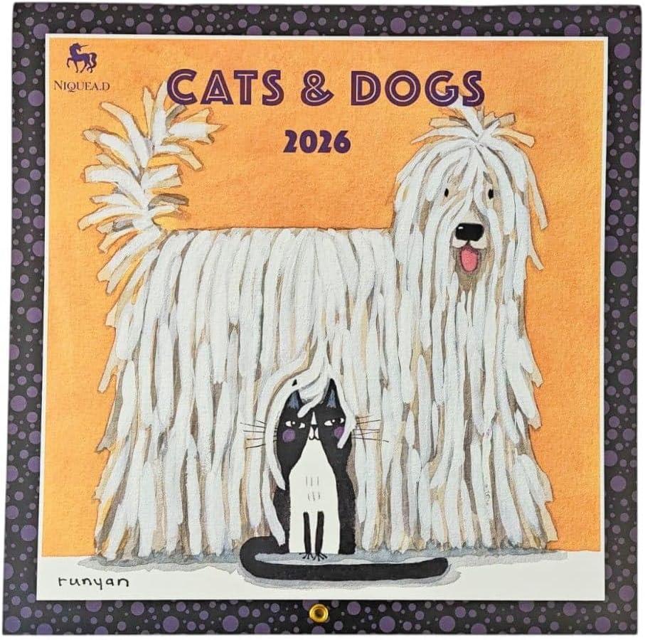 NIQUEA.D, Cats and Dogs 2026 Wall Calendar
