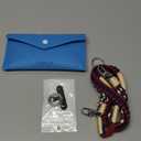 Handwoven Nylon 3-in-1 Detachable Lanyard, Crossbody/Neck/Wrist, Quick Access, Secure Clips, Multi Loops (Navyred)