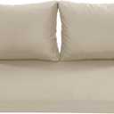 Outdoor Loveseat Cushions, Waterproof Weather & Fade Resistant Seat and Backrest Cushion Set for Couch, Swing, Bench, 46 x 26 Inch, Cream