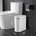 ELPHECO Bathroom Trash Can with Lid 2 Gallon Small Sensor Garbage Can, Slim Smart Trash Bin, Waterproof Automatic Wastebasket, Narrow Plastic Garbage Bin for Bathroom, Kitchen, Office, Black White