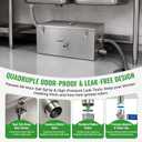25 lb Commercial Grease Trap, Heavy Duty Stainless Steel Grease Interceptor