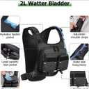 NOOLA Running Vest with 2L Water Bladder, Reflective Hydration Backpack for Men Women, Lightweight Chest Pack with Phone Pocket Adjustable Running Backpack for Marathon Fishing Cycling Hiking, Large