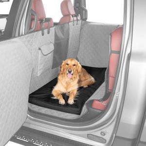 Ruff Liners Truck Back Seat Dog Bed Cushion, Extra Large Black  As Seen on Shark Tank  for Large Seat Extender & XL Floor Cover  Waterproof, Machine-Washable  Backseat Dog Bed with Rebound Foam