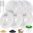 6 Pack Cat Water Fountain Replacement Filters Fit for 3L Flower Water Dispenser Automatic Pet Dog Cat Fountain Filter