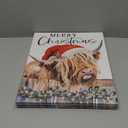 Pack of 2 Christmas Highland Cow Wall Decor:Merry Christmas Canvas Wall Art Cow Pictures Farm Animal Prints Xmas Holiday Decorations Farmhouse Country Wall Hangings Paintings for Living Room 12x15 Inch