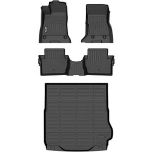 AIPOIL® Floor Mats Custom Fit for 2024 2025 2026 Dodge Charger Daytona 2-Door TPE All Weather Odorless Non-Slip Car Liners, 1st & 2nd Row Full Set, Black