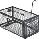Gingbau Live Chipmunk Rat Trap Humane Vole Mouse Cage Trap (Black)