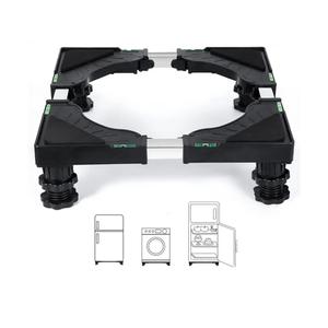 Nefish Mini Fridge Stand Universal Raised Base Adjustable Refrigerator Stands with 4 Strong Feet Washing Machine Pedestal Multi-Functional Bases for Dryer (Black)