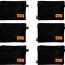 BULL TOOLS Tool Pouch 100% Cotton Canvas 16 oz Tool Organizer Bag, Wrench Holder Pouch, Multi-Purpose Wrench Organizer Bag, Heavy Duty Plastic Zipper - Pack of 6 - (Tools are not Included) (Assorted Color 1)