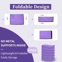 90L Clothes Blanket Storage Bags, 6 Pack Under Bed Storage Bins with Lids, Foldable Closet Organizer with Reinforced Handles for Clothing, Blanket, Comforters, Bed Sheets, Pillows and Toys, Purple