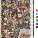 4 x Planner 2026-2027, Monthly and Weekly Academic Planner July 2026 - June 2027, Hardcover Student Teacher Planning Agenda Calendar Book with Tabs, Perfect for Office School Supplies, A5 (6.3" x 8.5") - Garden