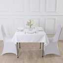 Cupuamon Square Tablecloth 52x52 inch Washable Polyester Fabric Table Cloth for Wedding Party Dining Banquet Decoration, 52x52, White