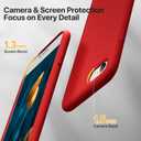 Miracase Ultra Slim Designed for iPhone SE Case 2022(3rd Gen)/iPhone SE 2020 Case(2nd Gen)/iPhone 7 Case/iPhone 8 Case with Screen Protector, Multi-Color Silicone Shockproof Phone Case(Glossy Red)