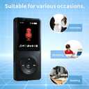 128GB MP3 Player with Bluetooth - Portable Music Player for Kids - with Built-in HD Speaker, Voice Recorder, HiFi Sound, E-Book (Included Earphones)