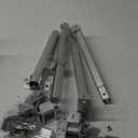 Anbte 2 Set Adjustable Solar Panel Tilt Mount Brackets, Aluminum Alloy Solar Ground Mount 15-30 Support 50W 70W 100W 150W 200W 300W 400W Panels, for Flat Surface, RV, Roof, Boat, Silver