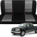 SAPUBK Custom-Fit Rear Seat Covers Replace for 1997-2003 Ford F-150 Super Cab Rear 40/60 Split Bench, Knitted Fabric Composite Soft Foam Lining Airmesh Breathable Seat Cover Cushion