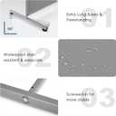 RANTILA Single Large Panel Room Divider, Privacy Screen for Office, Partition Separators, Freestanding Divider 71''W x 69.5''H, Grey