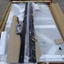 Sunrosa Semi-Frameless Tub Shower Door, 59-2/8"W 60" H Single Sliding Shower Door, Bathtub Shower Door with Tempered Glass 5/16"(8mm), Glass Shower Door for Bathtub in Matte Black