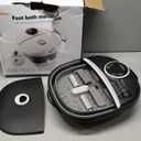 Collapsible Foot Spa Bath with Heat, Foot Massager with Two Side Supports, Leakage Protector, Temperature Control, Bubbles, Red Light, Timer, Feet Spa Tub, Feet Soaker, Gifts (Black)