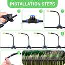 49.21FT Drip Irrigation System, 360 Adjustable Sprinkler Irrigation Kit, Plant Mister System for Garden Watering