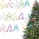 12 Pcs Pastel Christmas Decorations 12 Inch Candy Cane Christmas Tree Picks Macaron Lollipop Picks Candy Ornaments for Xmas Tree Topper Vase Filler Wreath DIY Crafts Home Decor Gifts