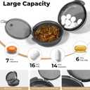 4 x Weekly Pill Organizer 2 Times a Day, 7-Day,AM PM Pill Case for Medicine Vitamin Medication Supplement(Black)