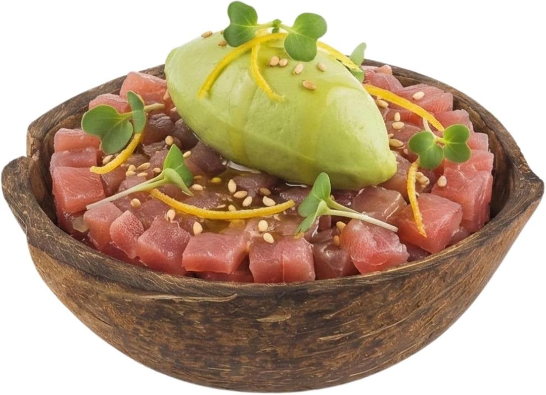 Restaurantware-Coco Casa 3.5 x 4 x 1.5 Inch Coconut Shell Bowl, 10 Durable Coconut Wood Bowls - Does Not Crack Easily, Half Shell, Coconut Smoothie Bowls, Real Coconuts, For Parties Or Catering