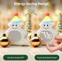 Yiliaw Kids Alarm Clock with Night Light, Christmas Tree Wake Up Clock, Rechargeable Cute Alarm Clock for Bedroom, for Boys and Girls, White
